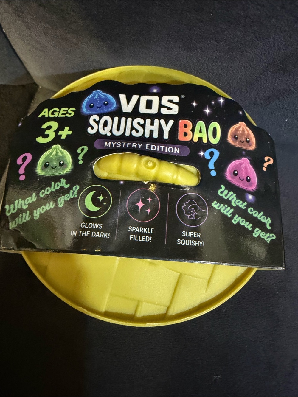 Squishy Bao Mystery Edition Kids Toy - Yellow😊will be surprise on color .